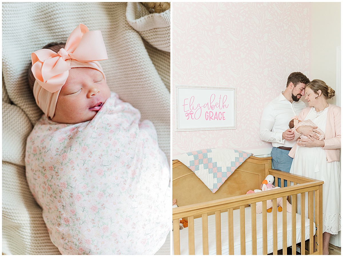 In home newborn session in minden louisiana 