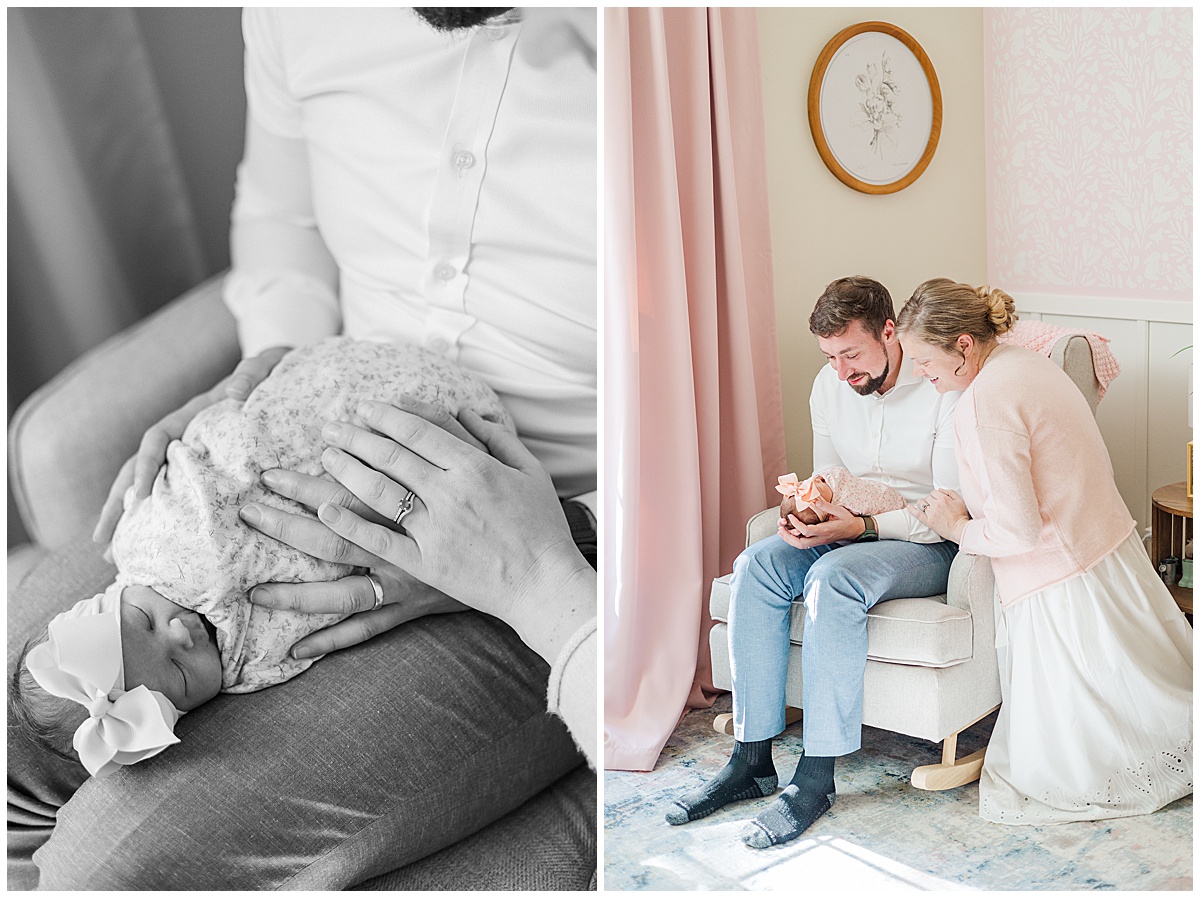 In home newborn session in minden louisiana 